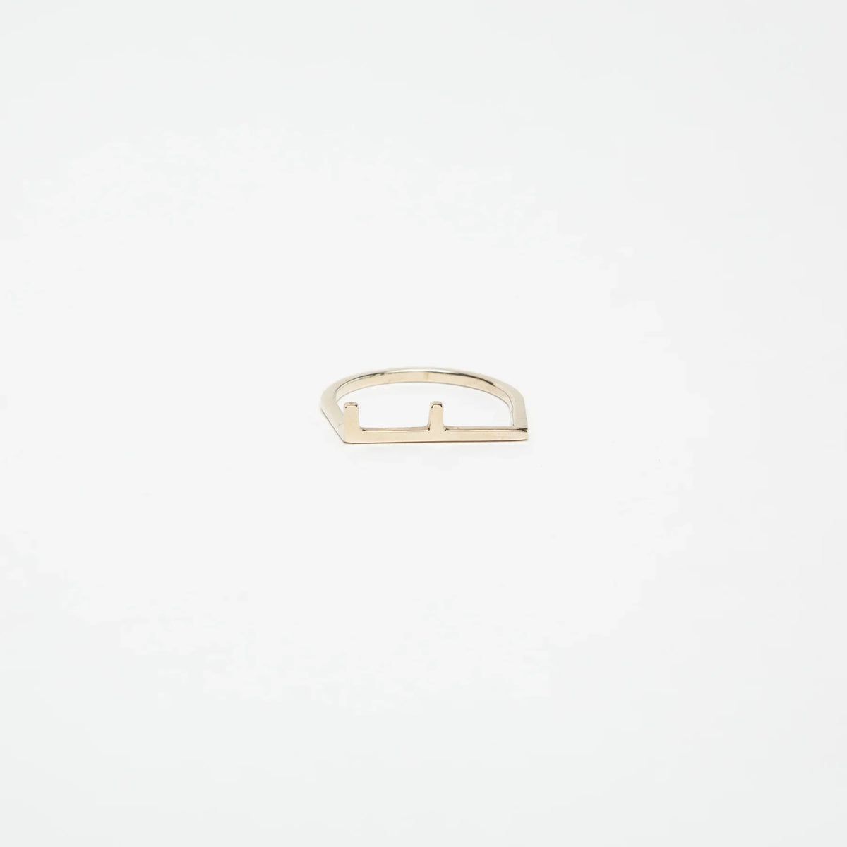 KWIT | 14K WHITE GOLD LETTER F RING