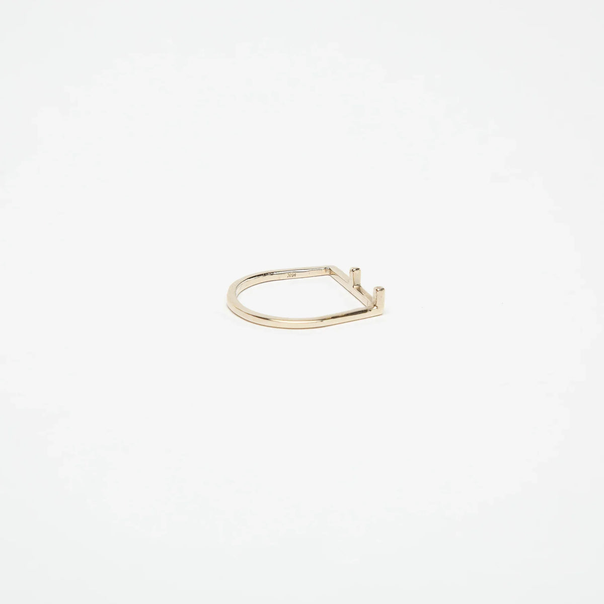 KWIT | 14K WHITE GOLD LETTER F RING