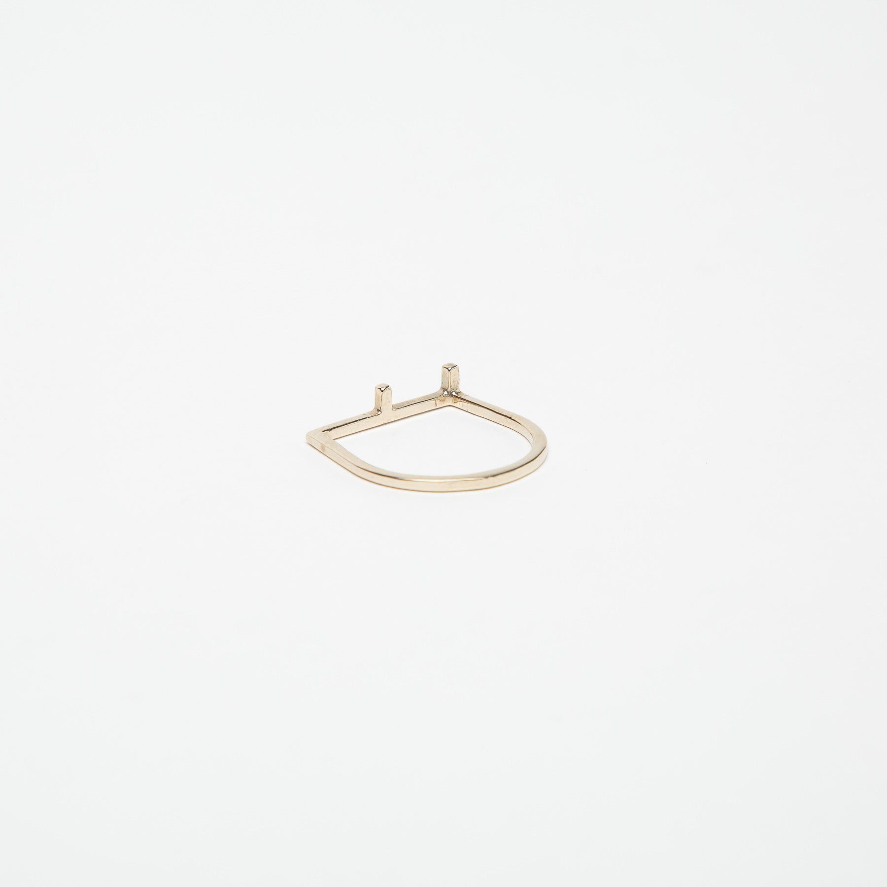 KWIT | 14K WHITE GOLD LETTER F RING