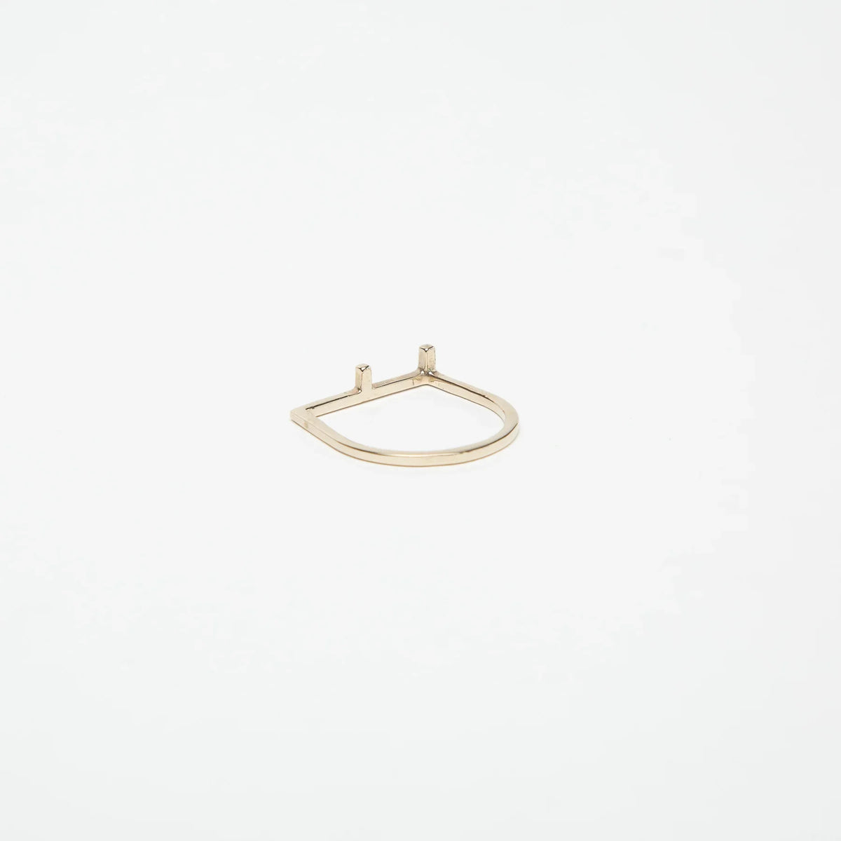 KWIT | 14K WHITE GOLD LETTER F RING