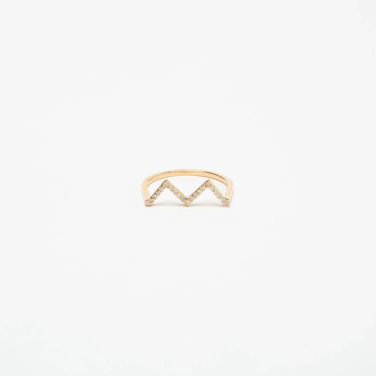 KWIT | YELLOW GOLD MW ZIG ZAG DIAMOND RING