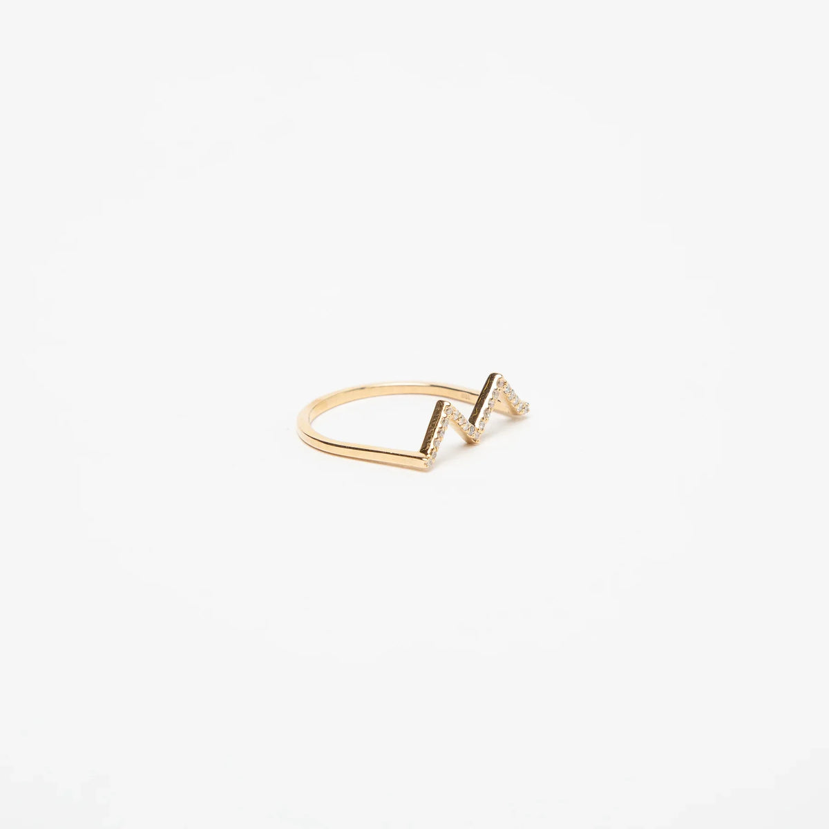 KWIT | YELLOW GOLD MW ZIG ZAG DIAMOND RING