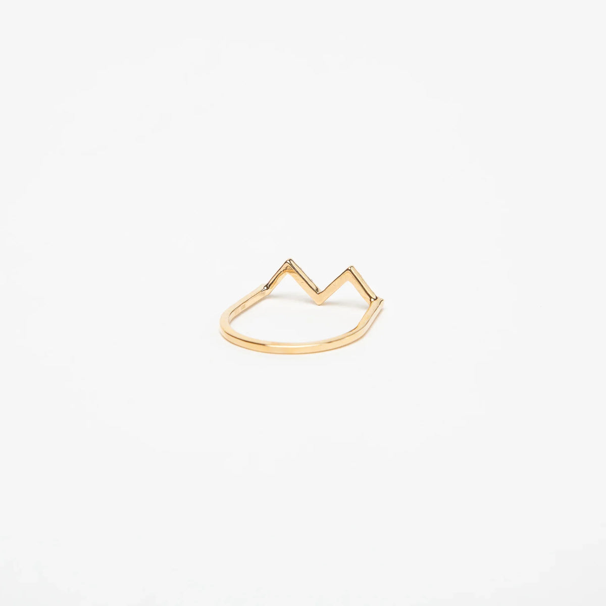 KWIT | YELLOW GOLD MW ZIG ZAG DIAMOND RING