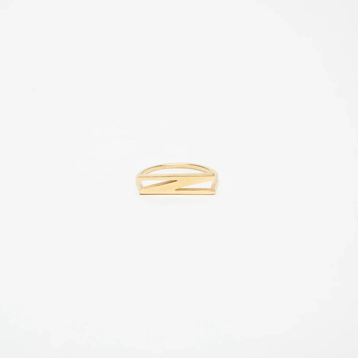 KWIT | 14K YELLOW GOLD LETTER N RING