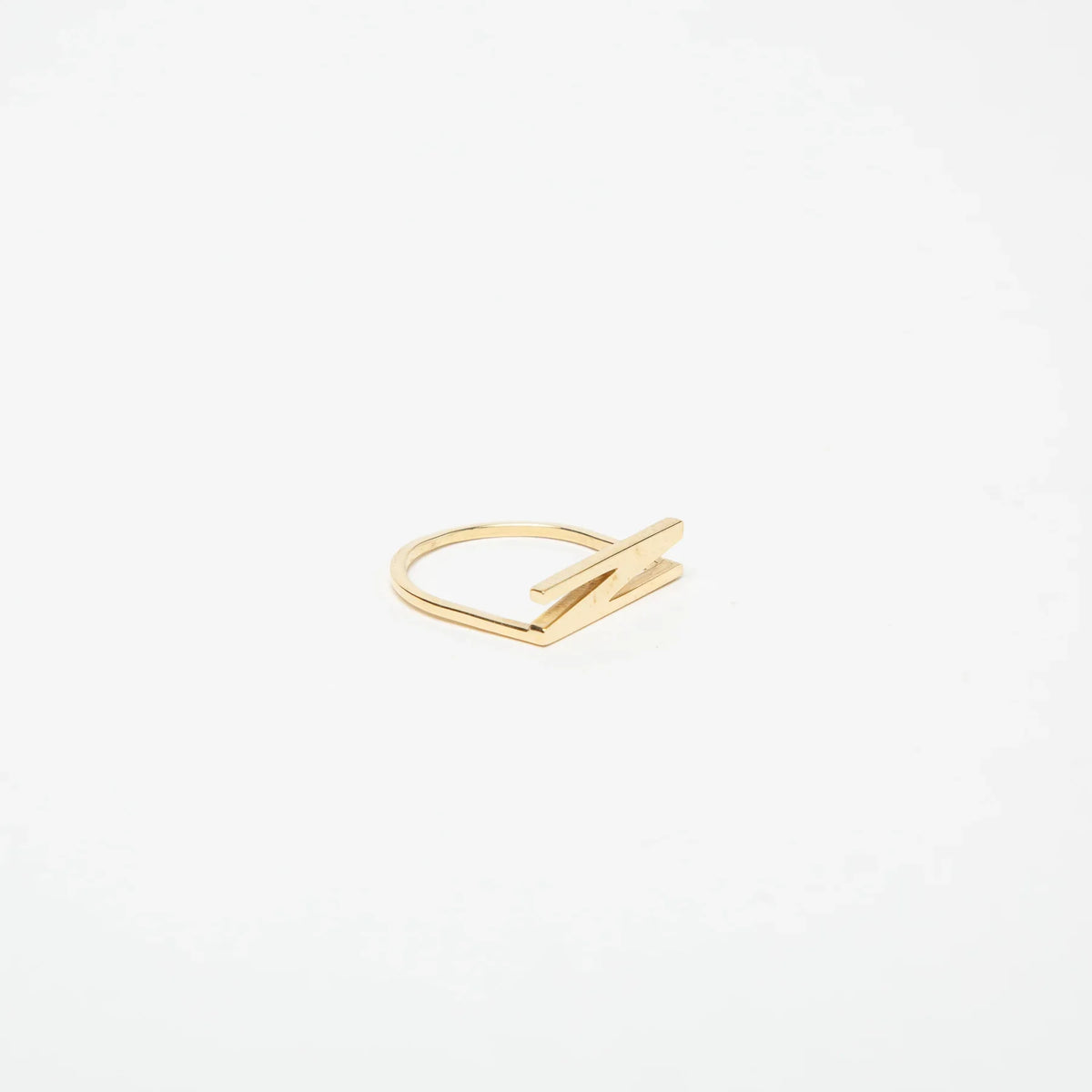 KWIT | 14K YELLOW GOLD LETTER N RING