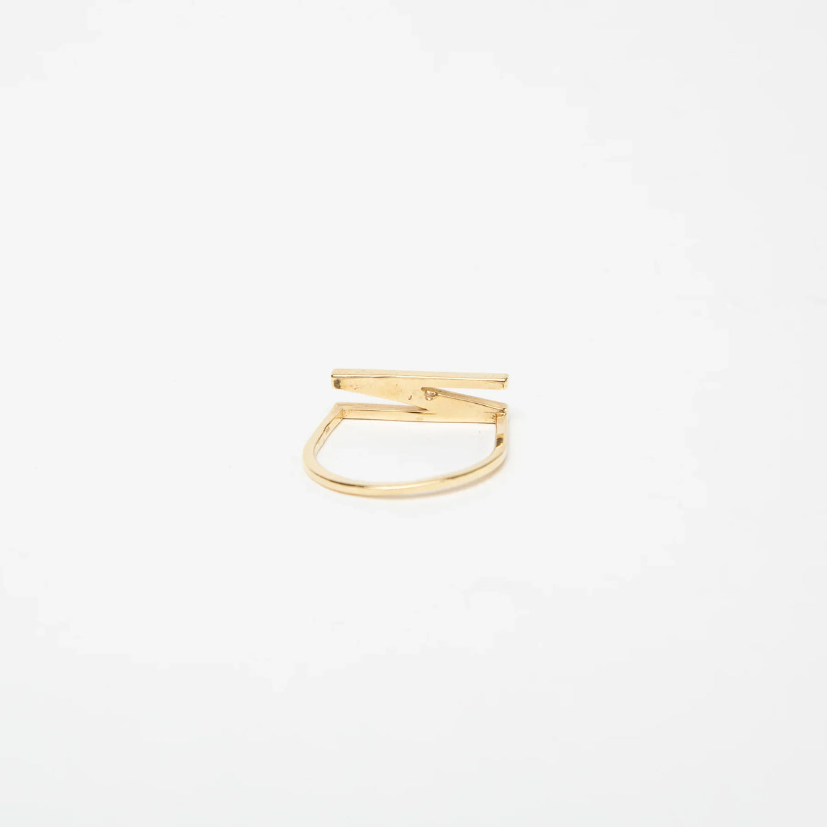 KWIT | 14K YELLOW GOLD LETTER N RING