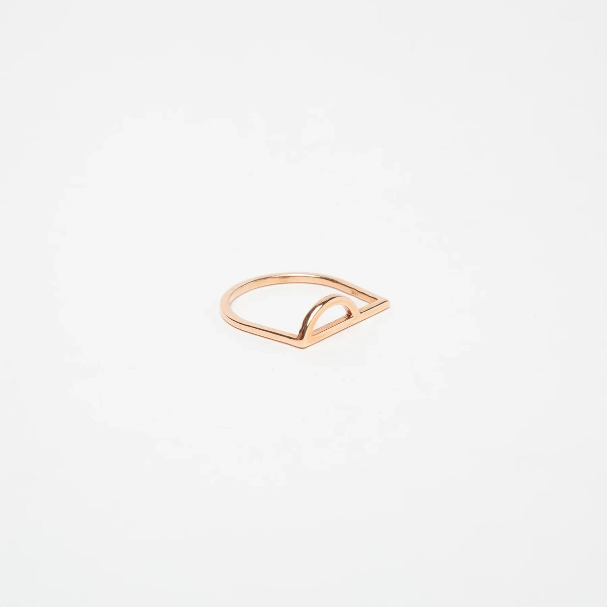 KWIT | 14K ROSE GOLD LETTER P RING