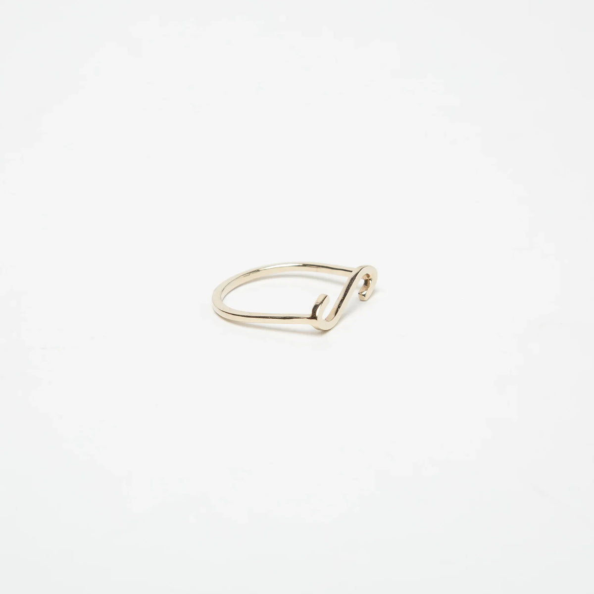 KWIT | 14K WHITE GOLD LETTER S RING