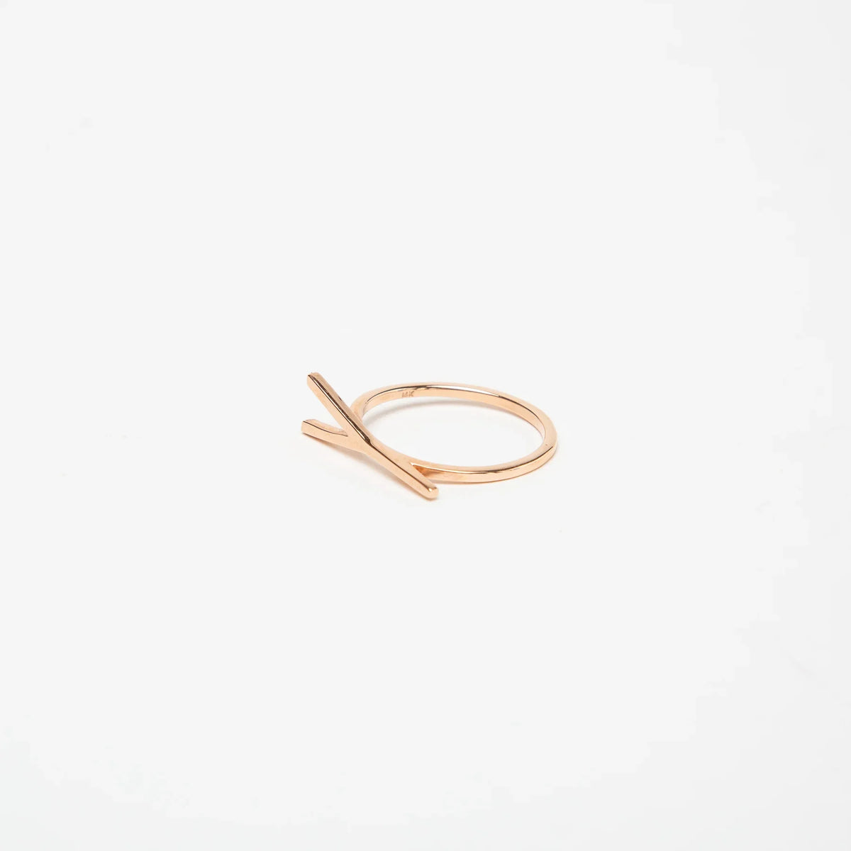 KWIT | 14K GOLD LETTER Y RING