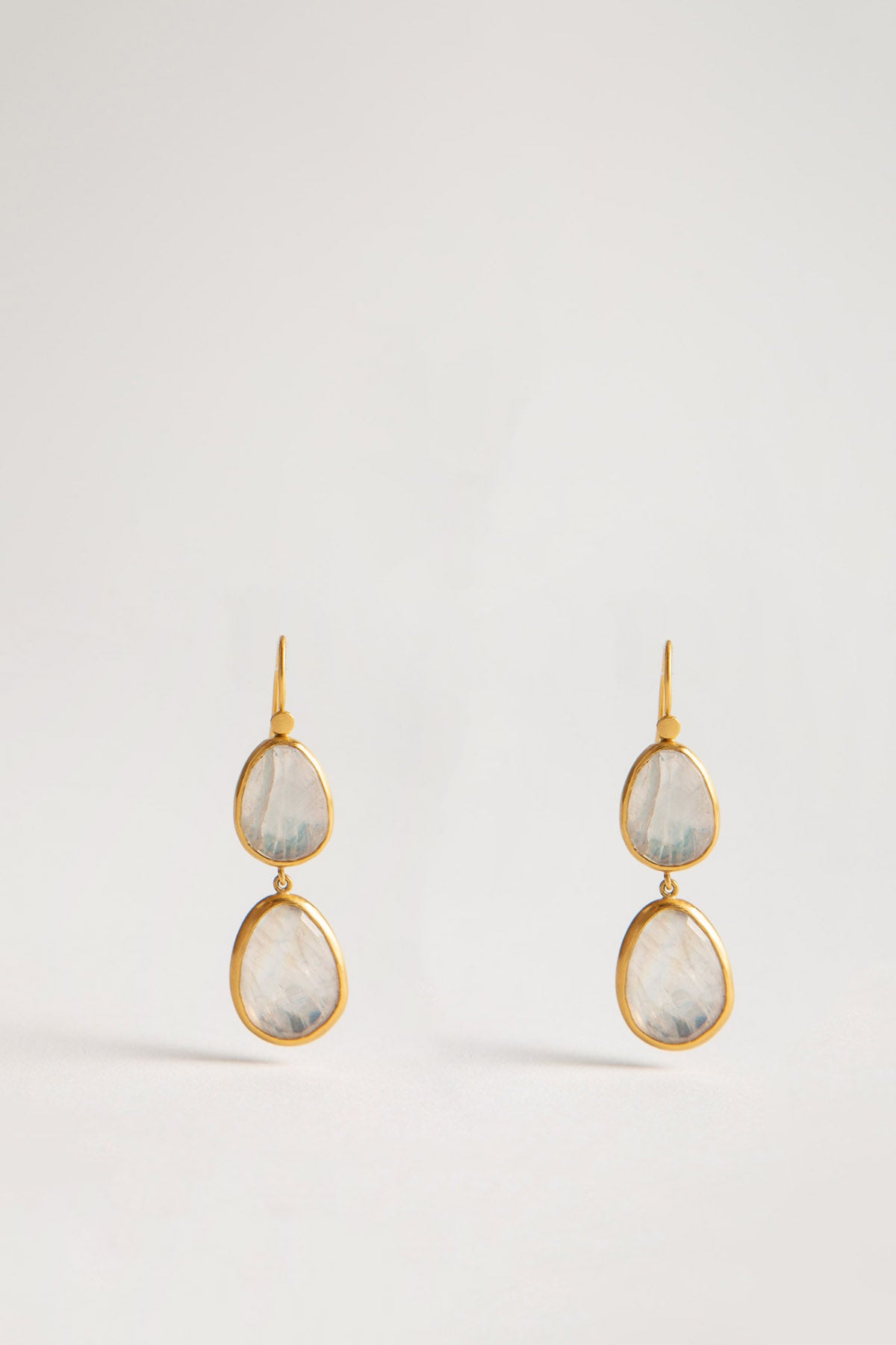 ELI HALILI | 22K DOUBLE DROP MOONSTONE EARRINGS