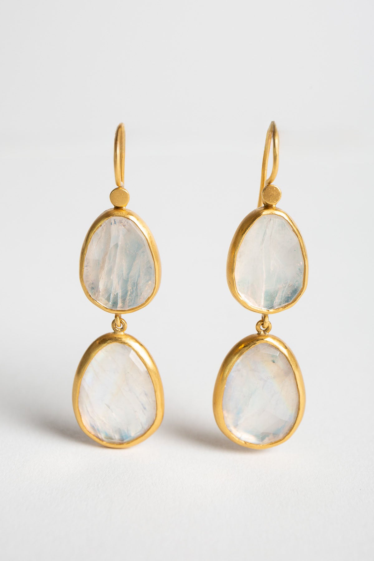 ELI HALILI | 22K DOUBLE DROP MOONSTONE EARRINGS