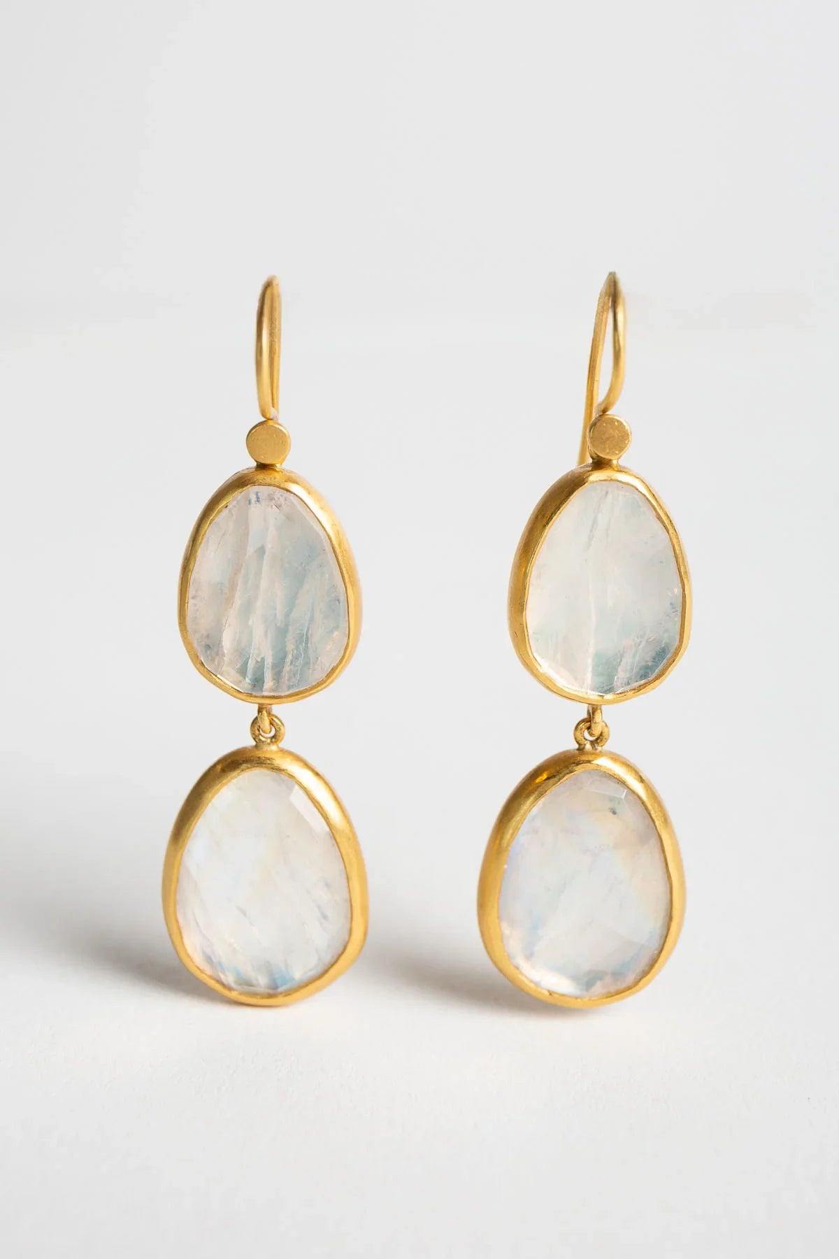 ELI HALILI | 22K DOUBLE DROP MOONSTONE EARRINGS