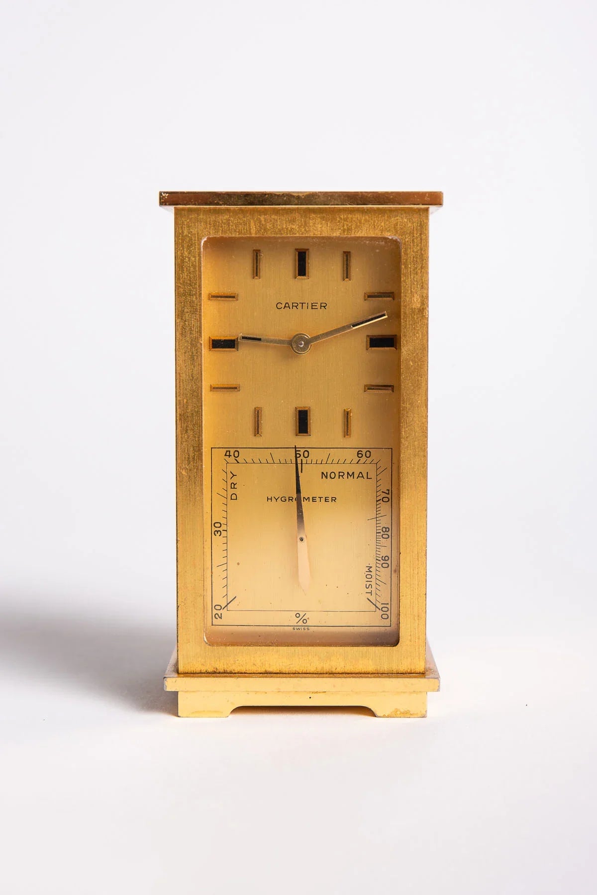 CARTIER | VINTAGE GILT BRASS DESK CLOCK