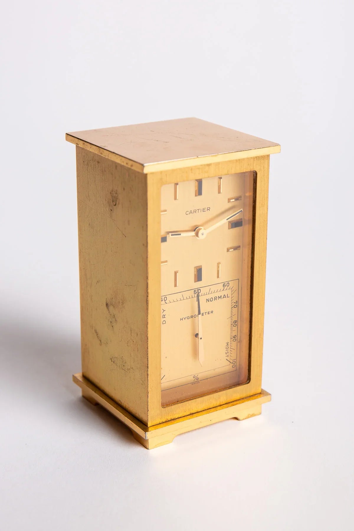 CARTIER | VINTAGE GILT BRASS DESK CLOCK