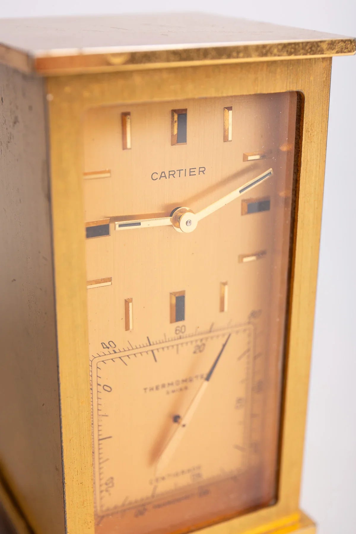 CARTIER | VINTAGE GILT BRASS DESK CLOCK