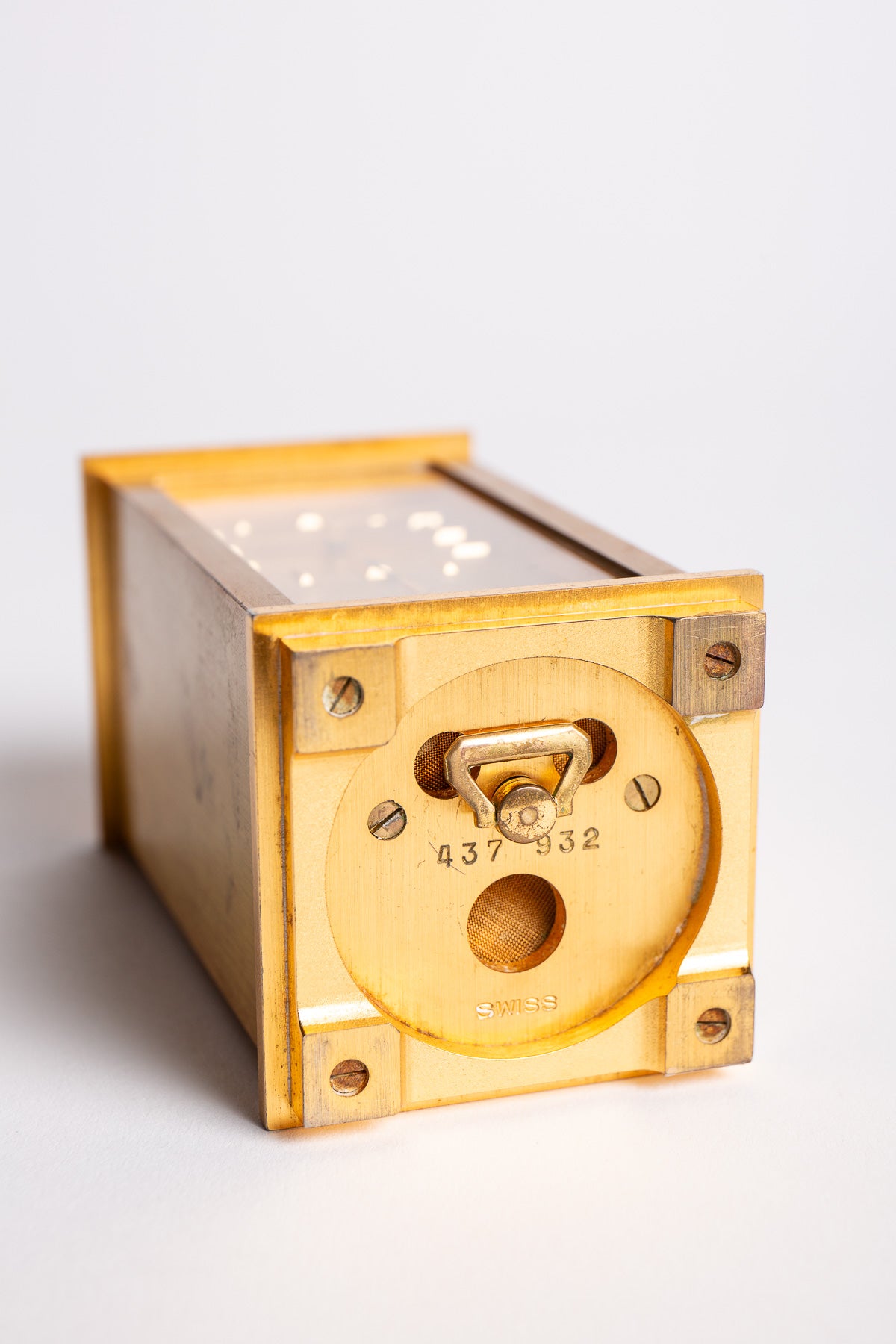 CARTIER | VINTAGE GILT BRASS DESK CLOCK - MAXFIELD LA