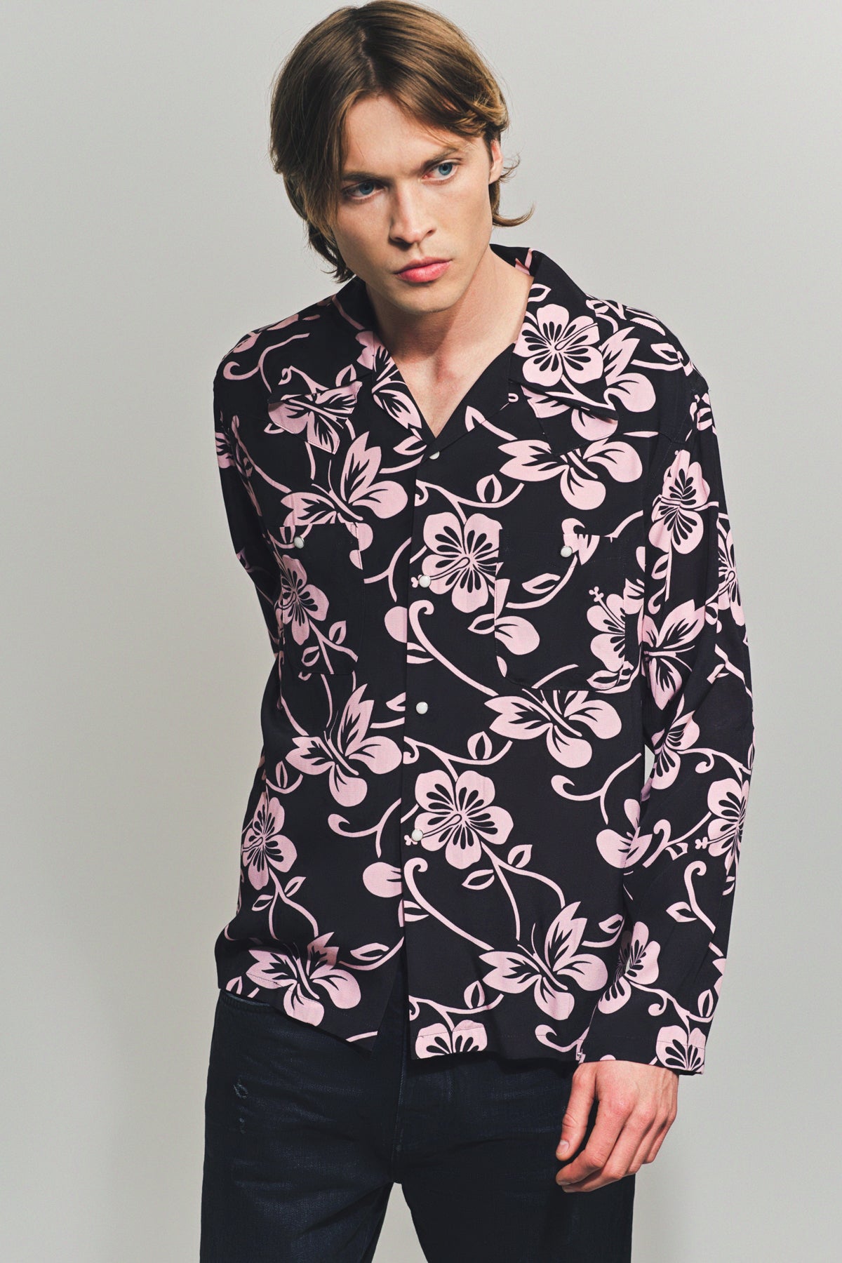 NEEDLES X MAXFIELD | HIBISCUS FLOWER PRINT COWBOY SHIRT