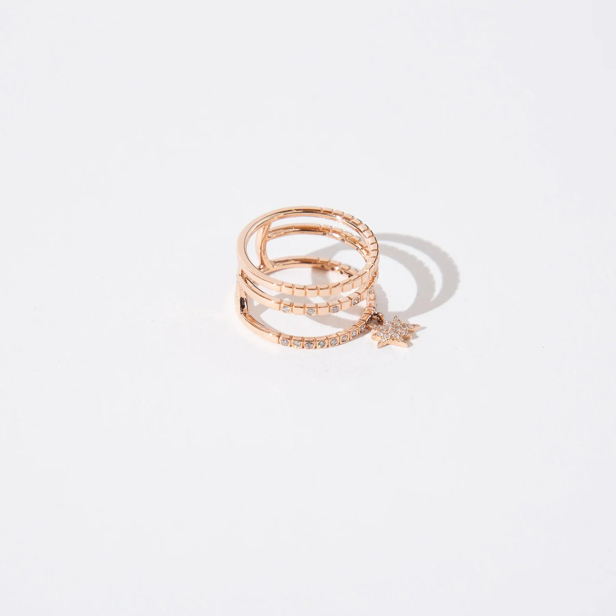 DIANE KORDAS | TRIPLE COSMOS EXPLOSION STAR CHARM DIAMOND RING