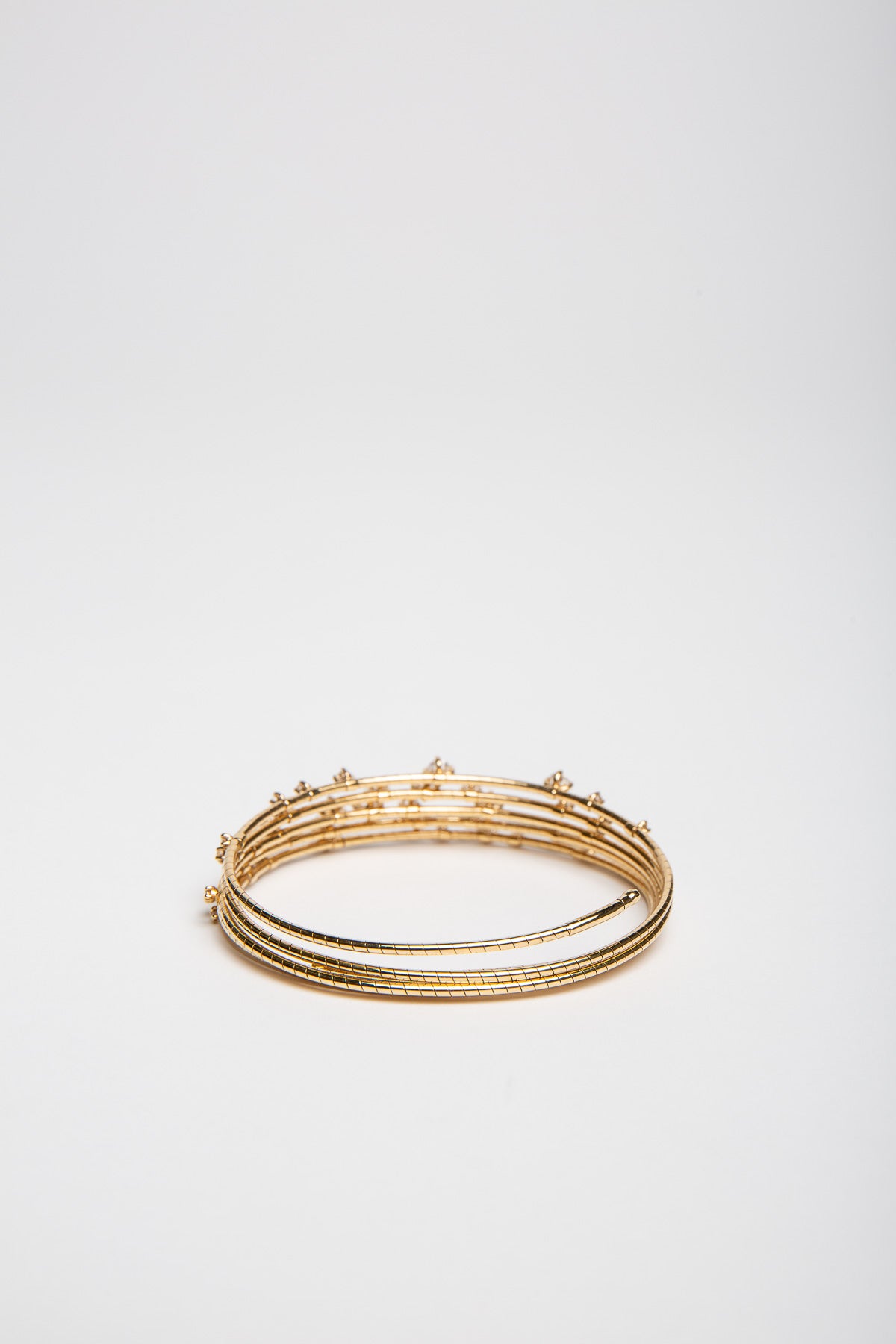 MATTIA CIELO | 5 ROW YELLOW GOLD DIAMOND SPIRAL BRACELET