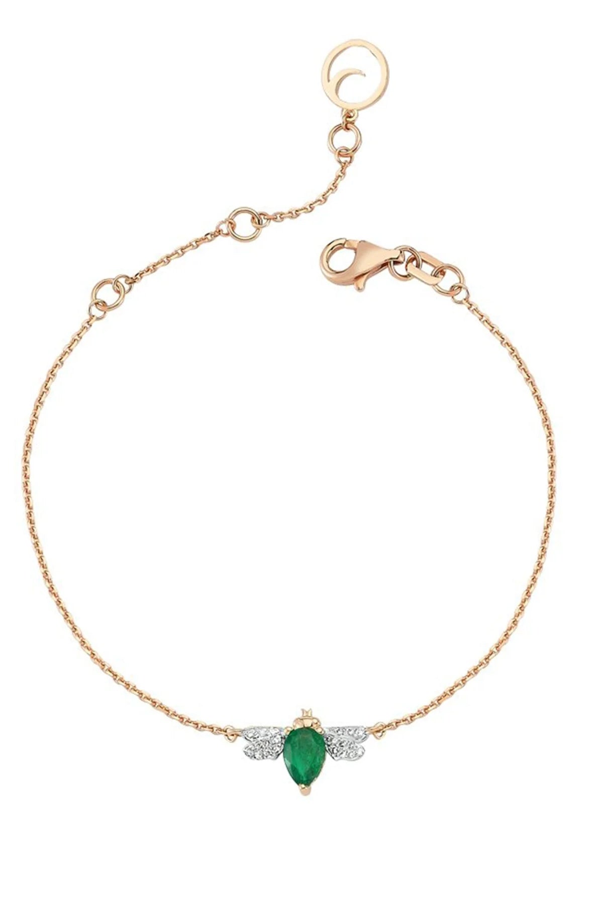 BEE GODDESS | QUEEN BEE BELLA EMERALD BRACELET - MAXFIELD LA