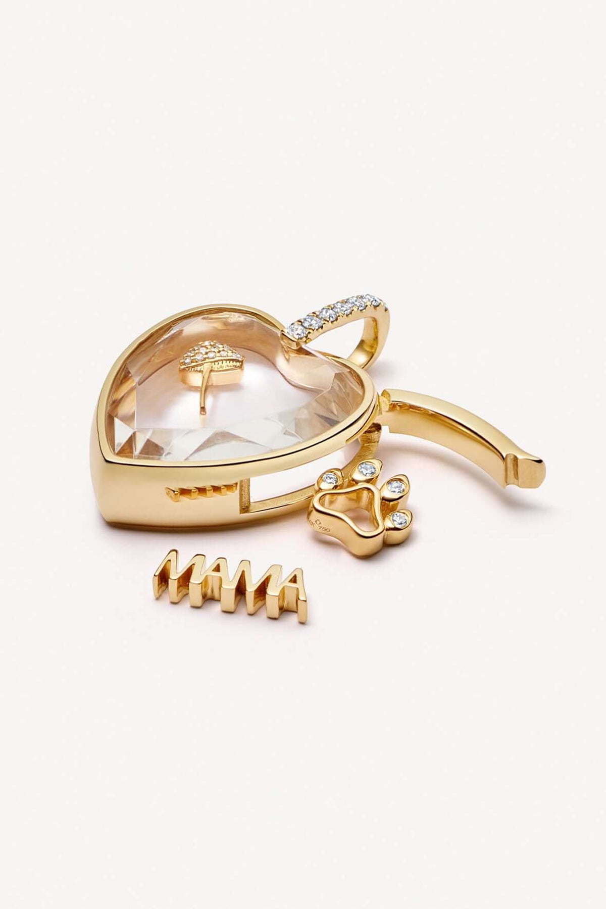 LOQUET LONDON | AMATE DIAMOND HEART GOLD LOCKET