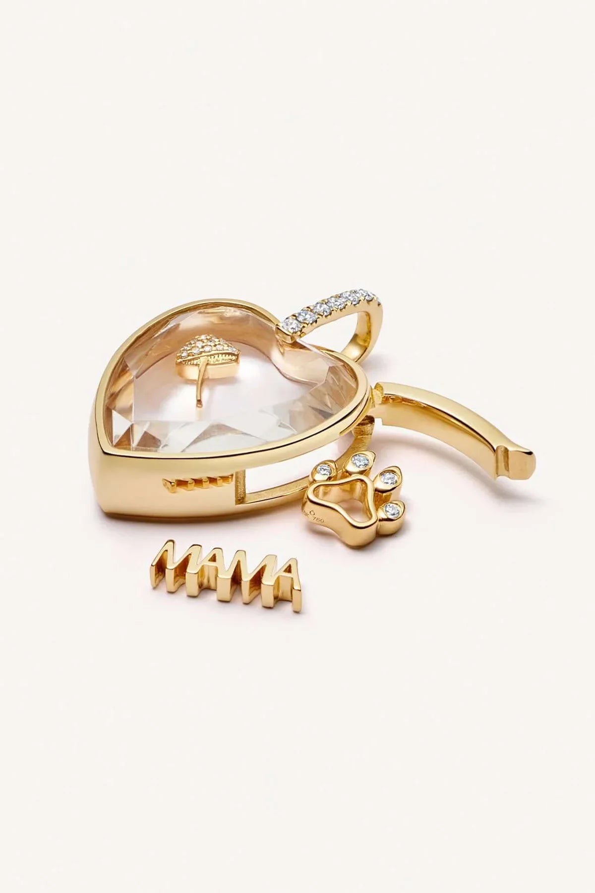 LOQUET LONDON | AMATE DIAMOND HEART GOLD LOCKET