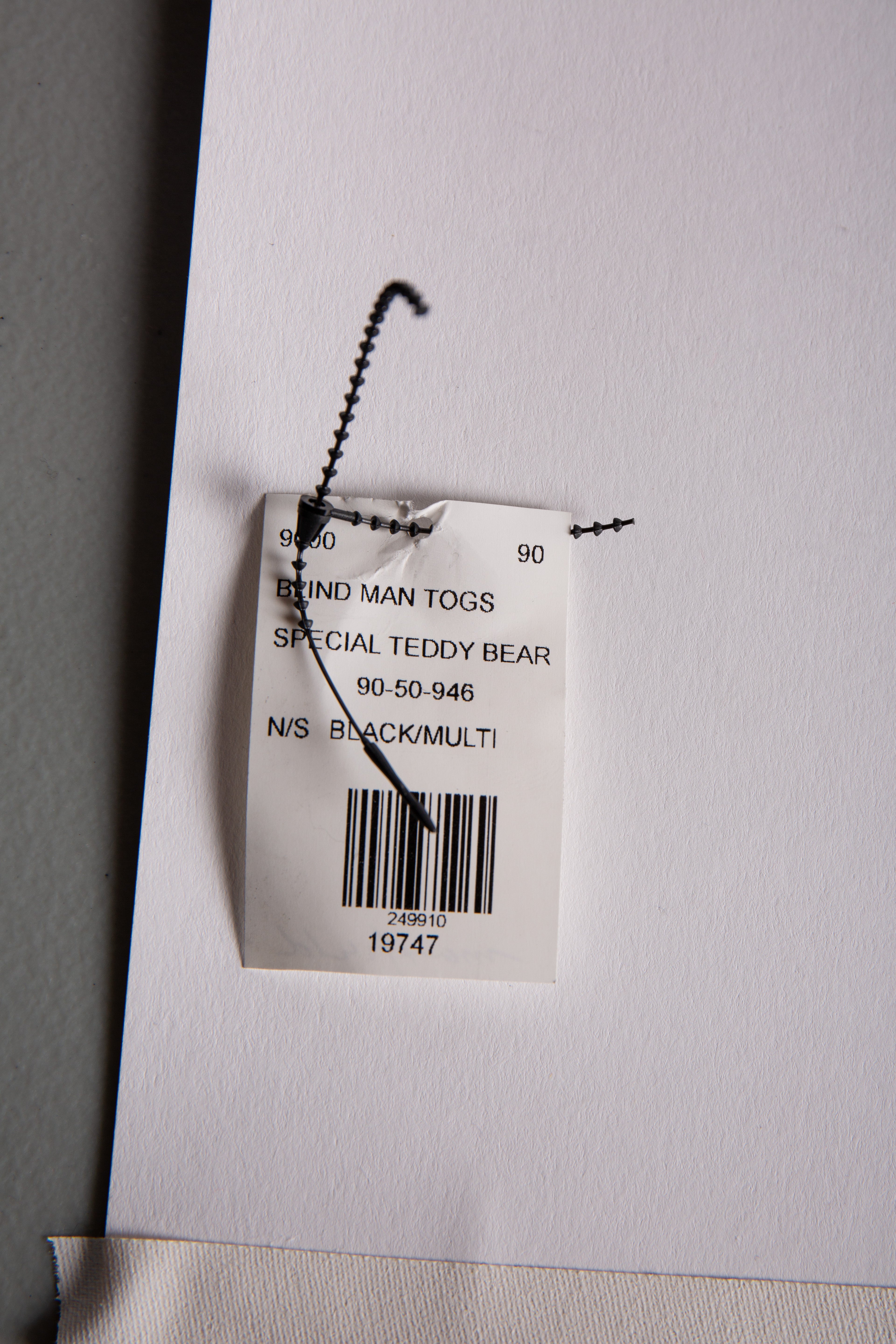 BLIND MAN TOGS | BLACK TEDDY BEAR