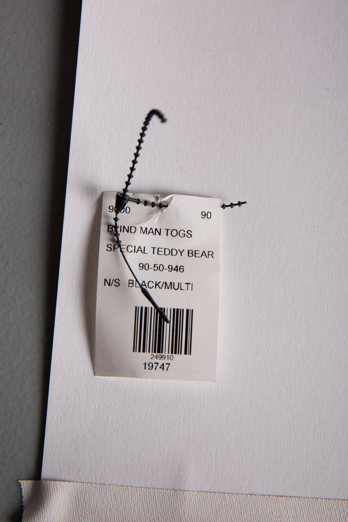 BLIND MAN TOGS | BLACK TEDDY BEAR