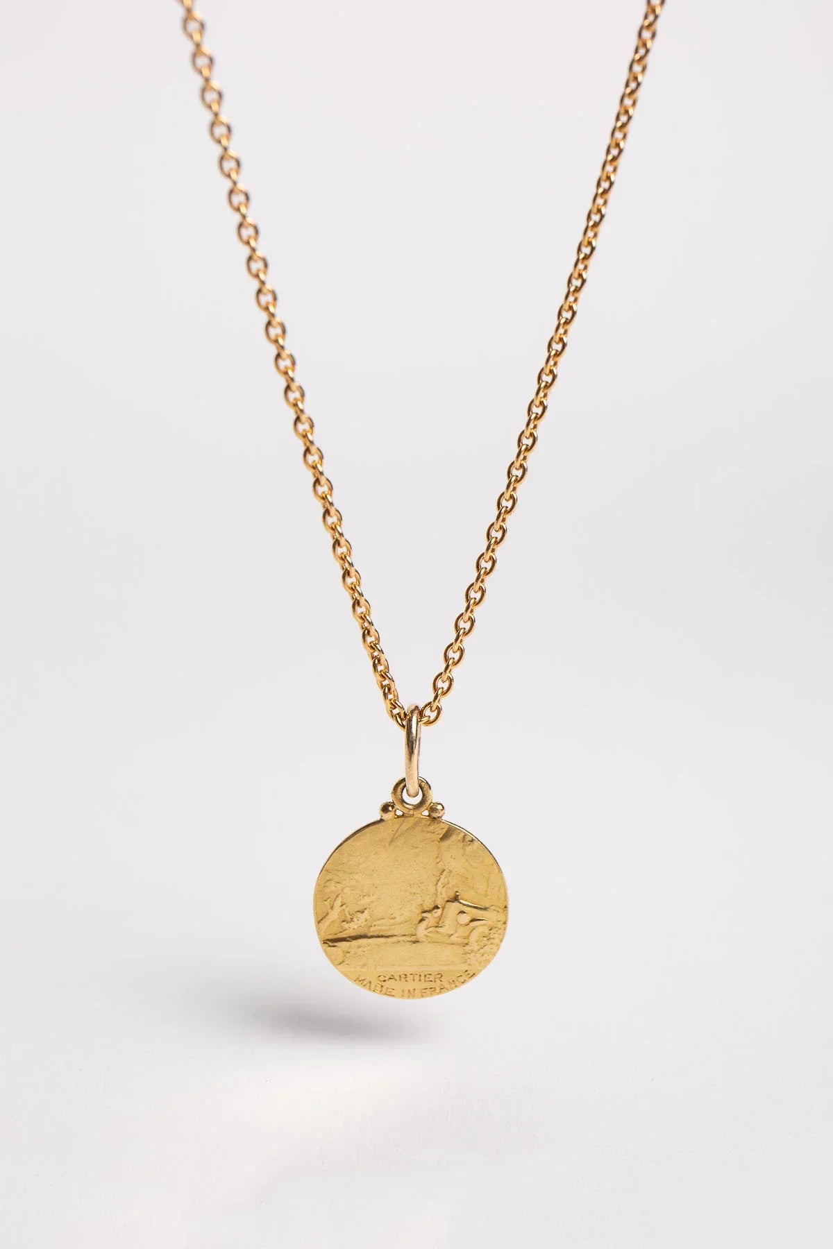 CARTIER | 1930'S ST. CHRISTOPHER PENDANT WITH CHAIN