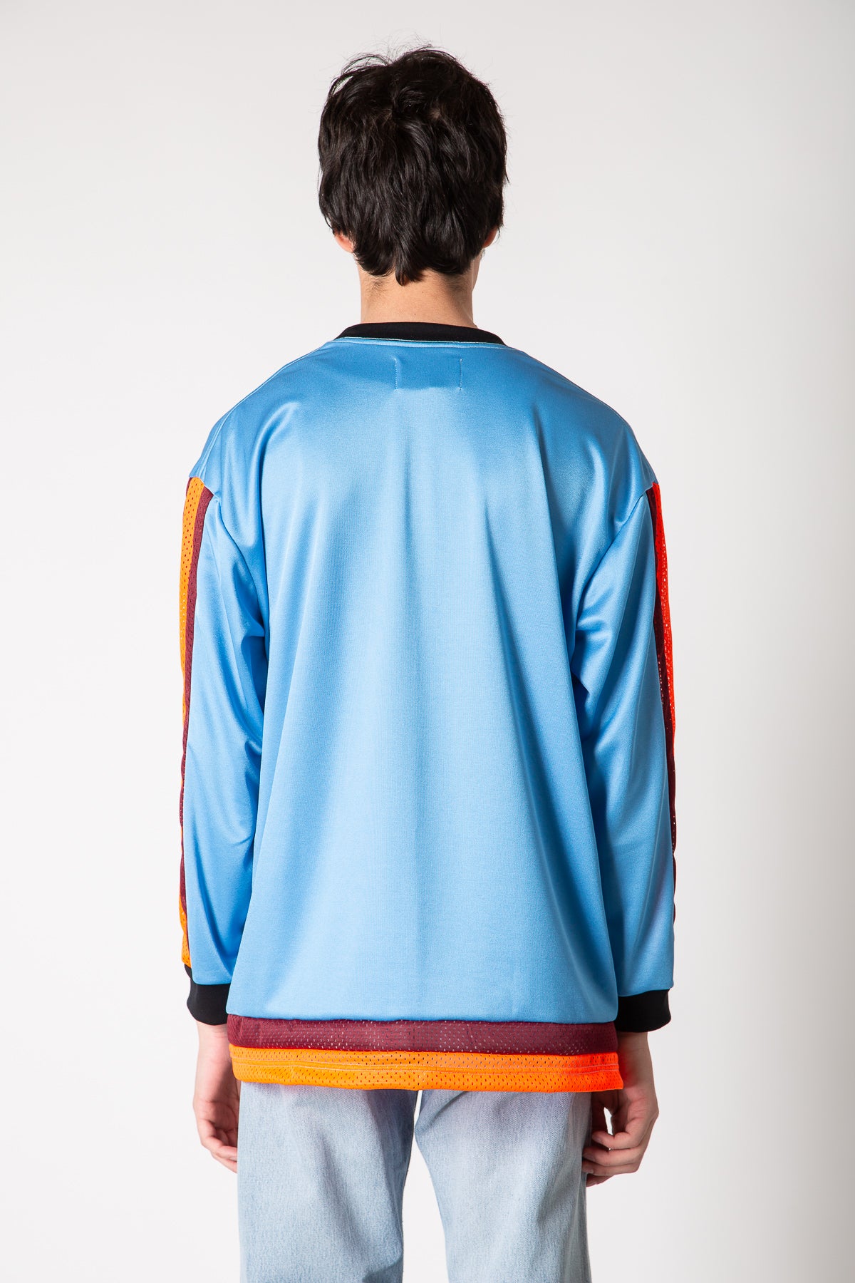 NOMARHYTHM TEXTILE | STRIPE LONG SLEEVE MESH TEE