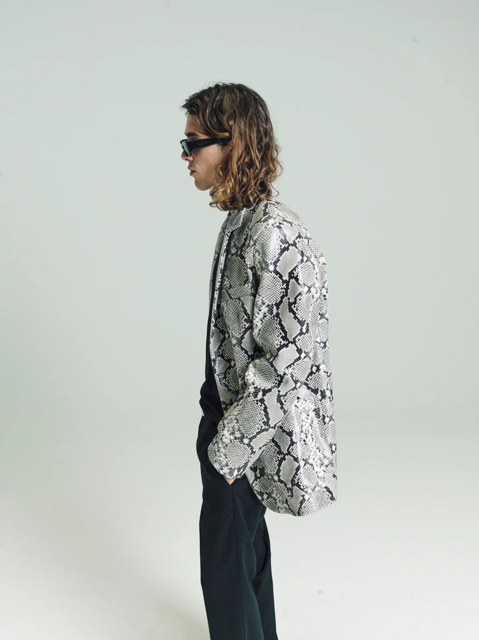 SECOND/LAYER | SNAKE LEATHER MACHINO BLAZER