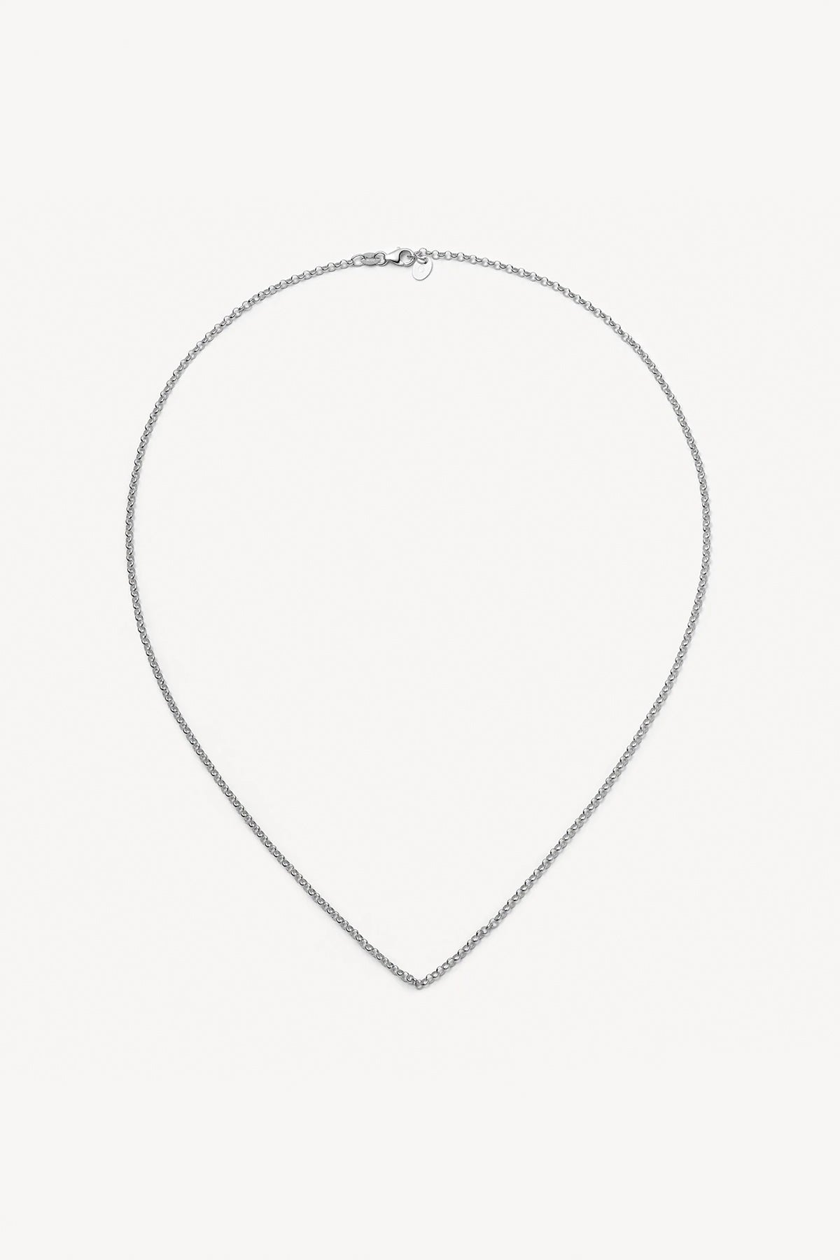 LOQUET LONDON | WHITE GOLD ROLO NECKLACE