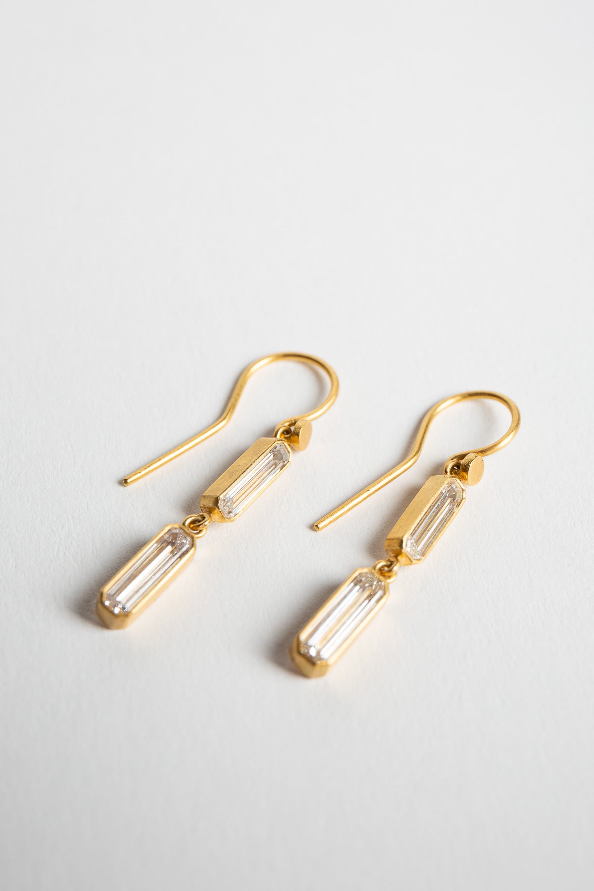 ELI HALILI | 22K BAGUETTE CUT DIAMOND EARRINGS