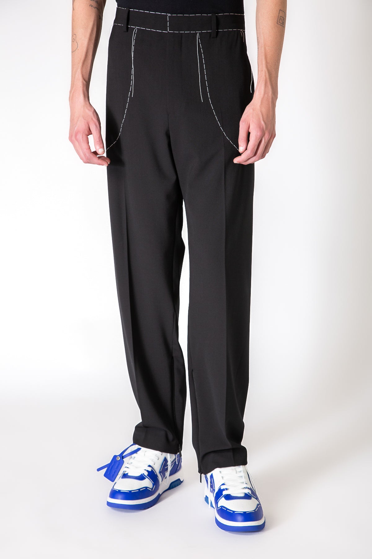 OFF-WHITE | STITCH ZIP TROUSERS - MAXFIELD LA