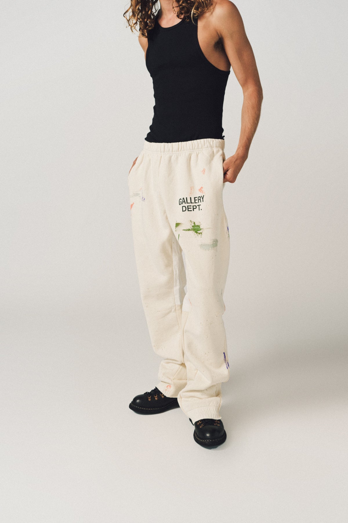 Gallery Dept. Painted Flared Sweatpants Cream