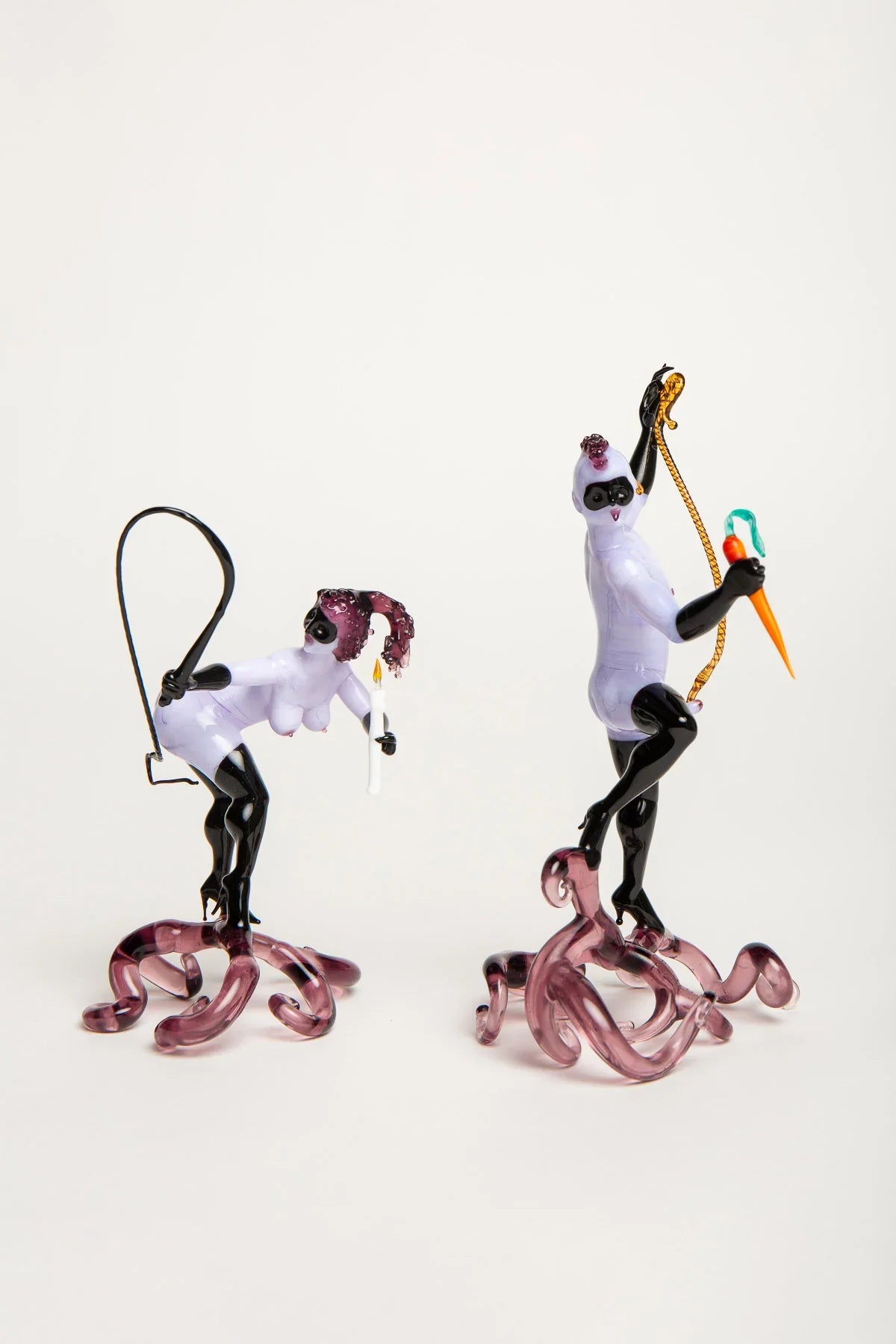 MAXFIELD PRIVATE COLLECTION | MAN AND WOMAN GLASS FIGURES