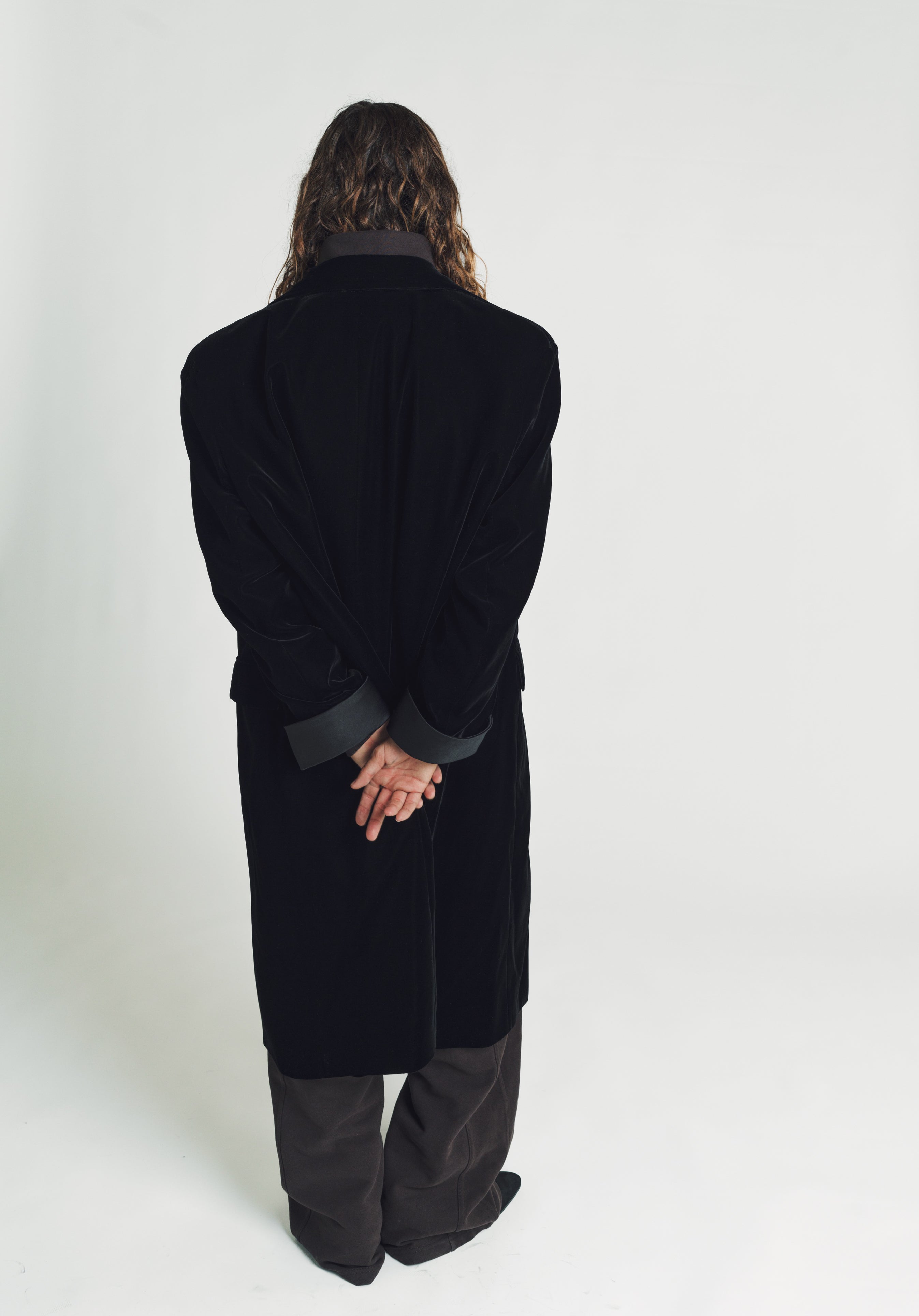 SAINT LAURENT | OVERSIZED VELOUR COAT
