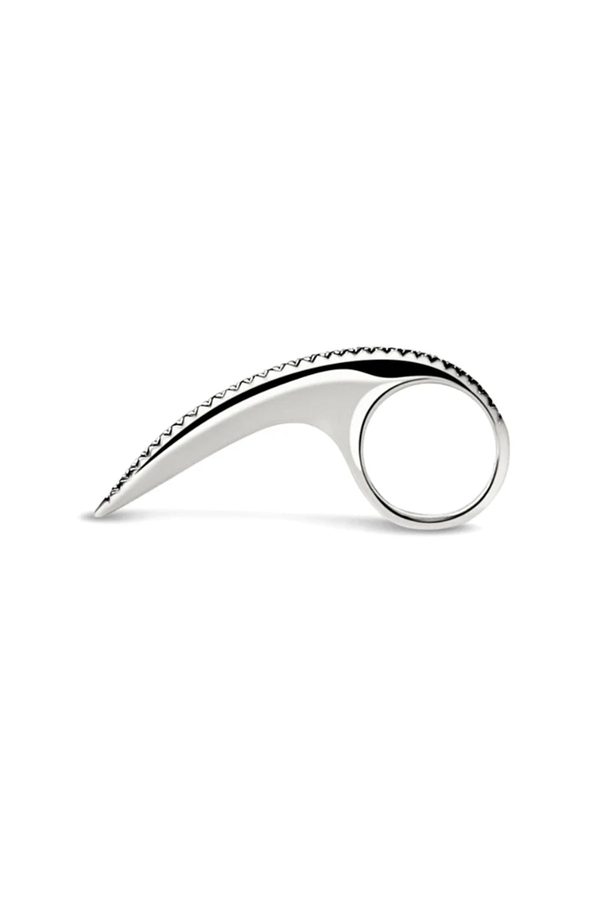 JOVANA DJURIC | LARGE SILVER DIAMOND SLICE RING