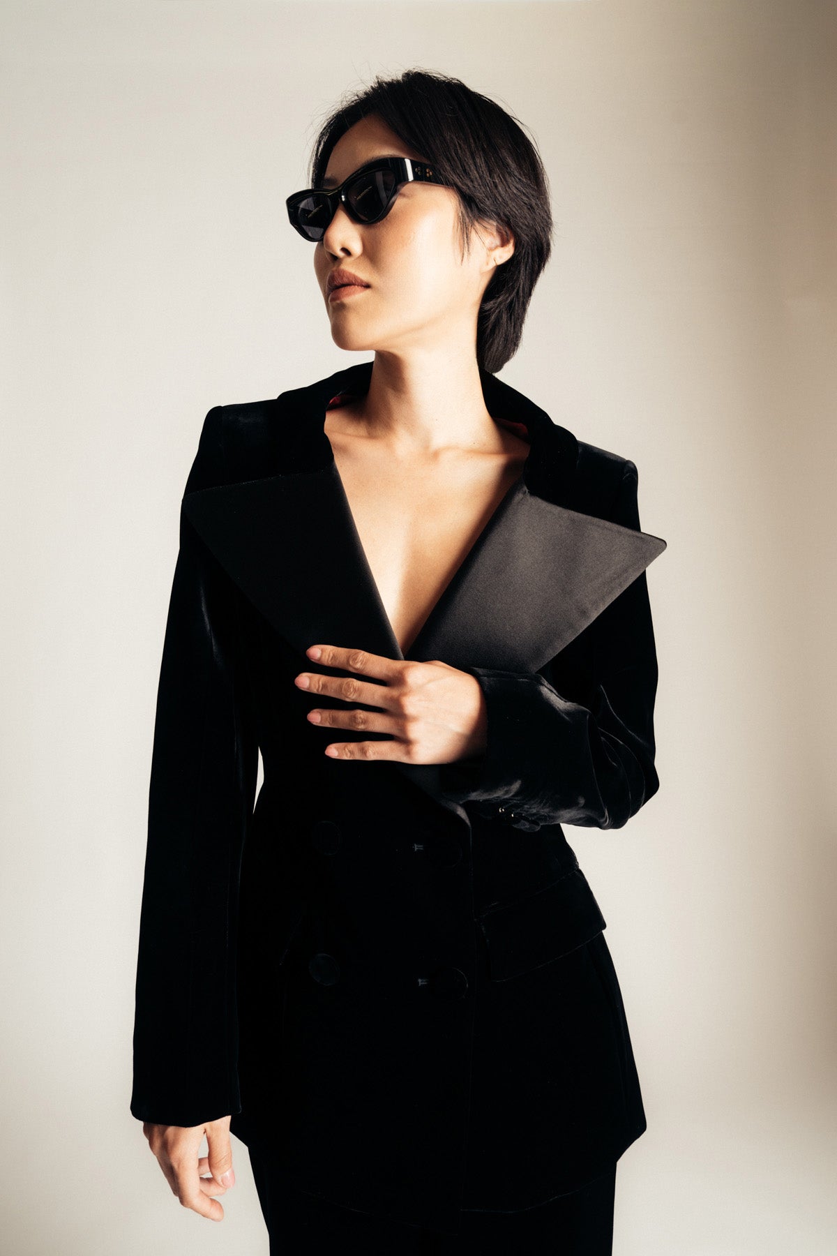 NINA RICCI | VELVET DOUBLE BREASTED BLAZER