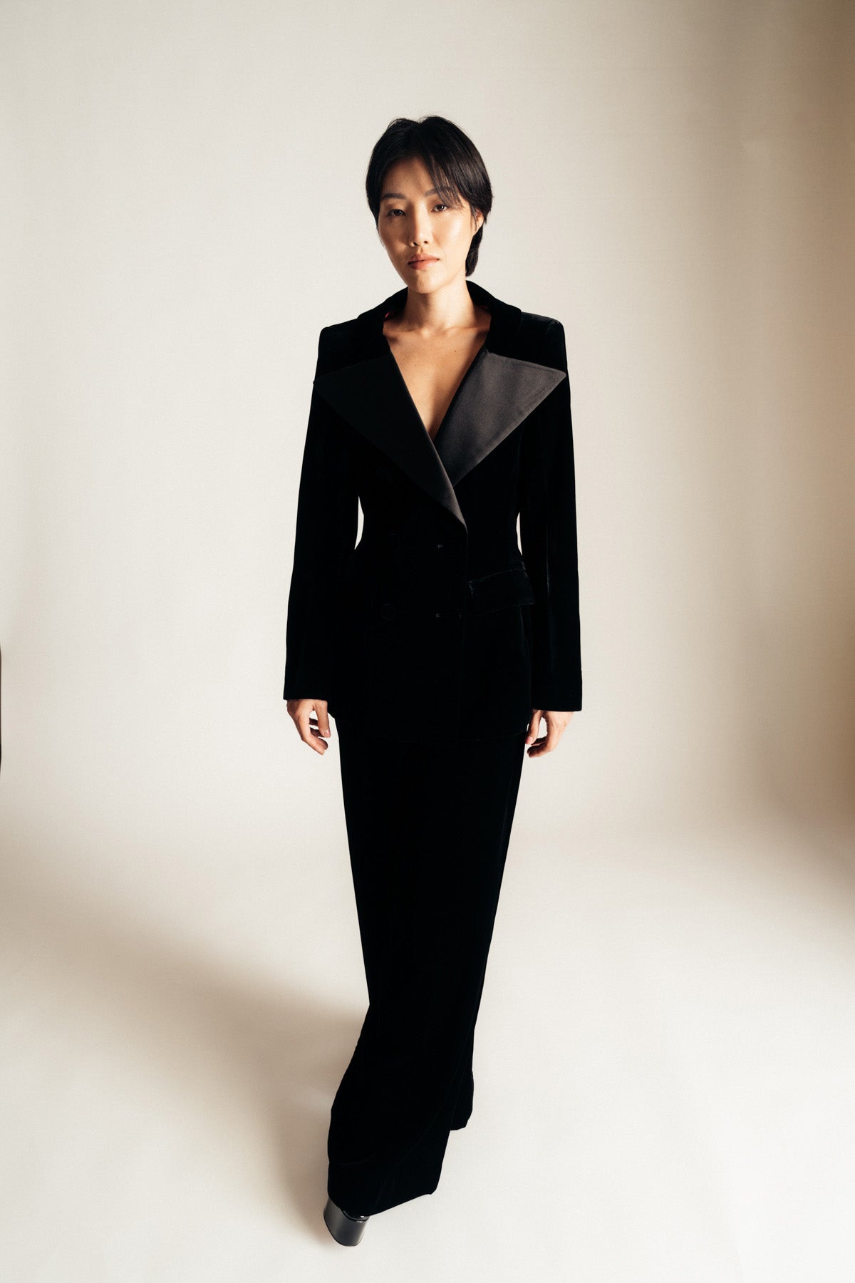 NINA RICCI | VELVET DOUBLE BREASTED BLAZER