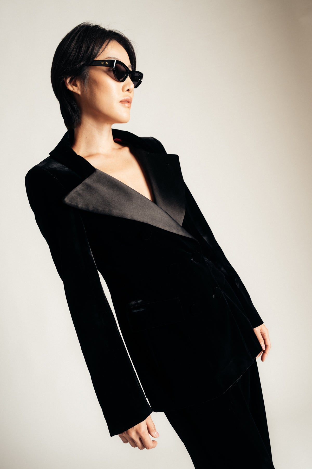 NINA RICCI | VELVET DOUBLE BREASTED BLAZER