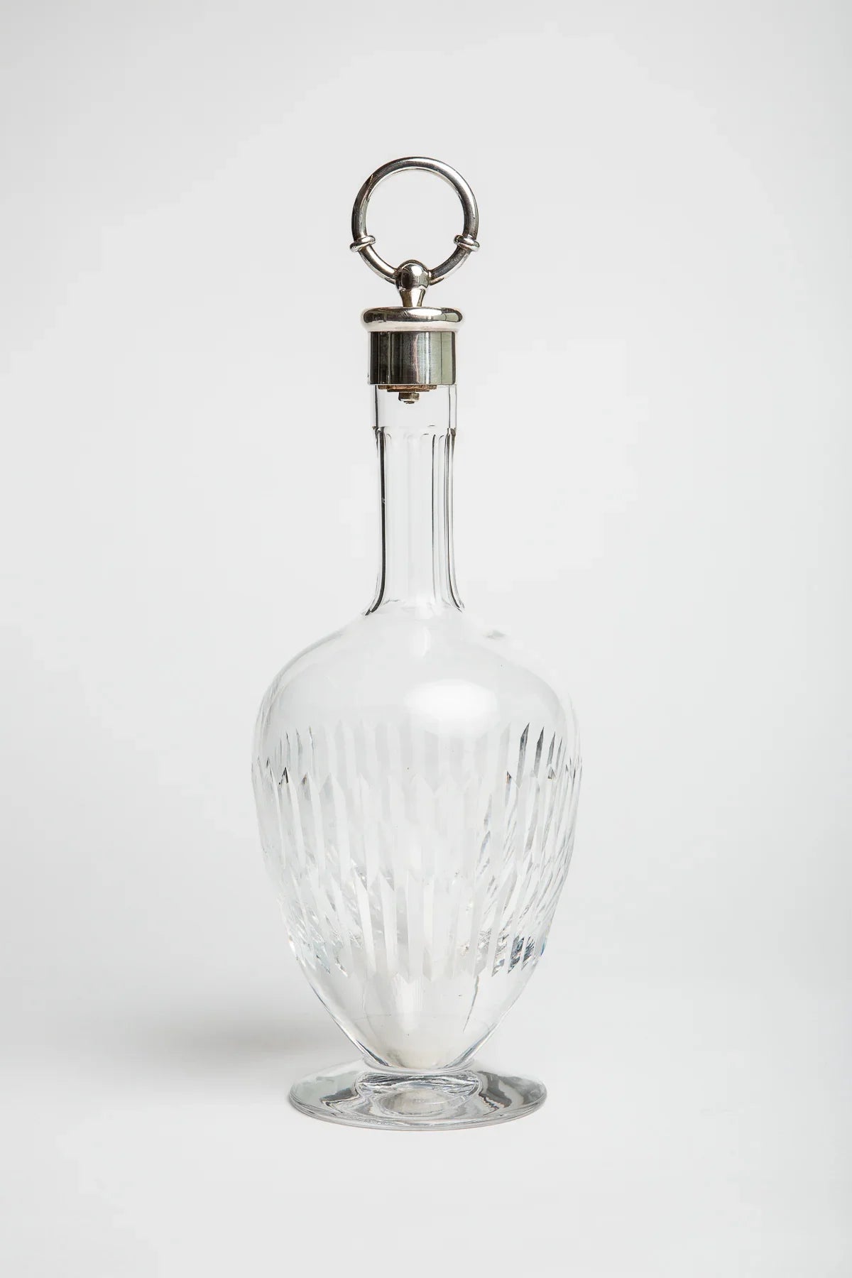 HERMÈS | 1985 STERLING SILVER & CRYSTAL DECANTER