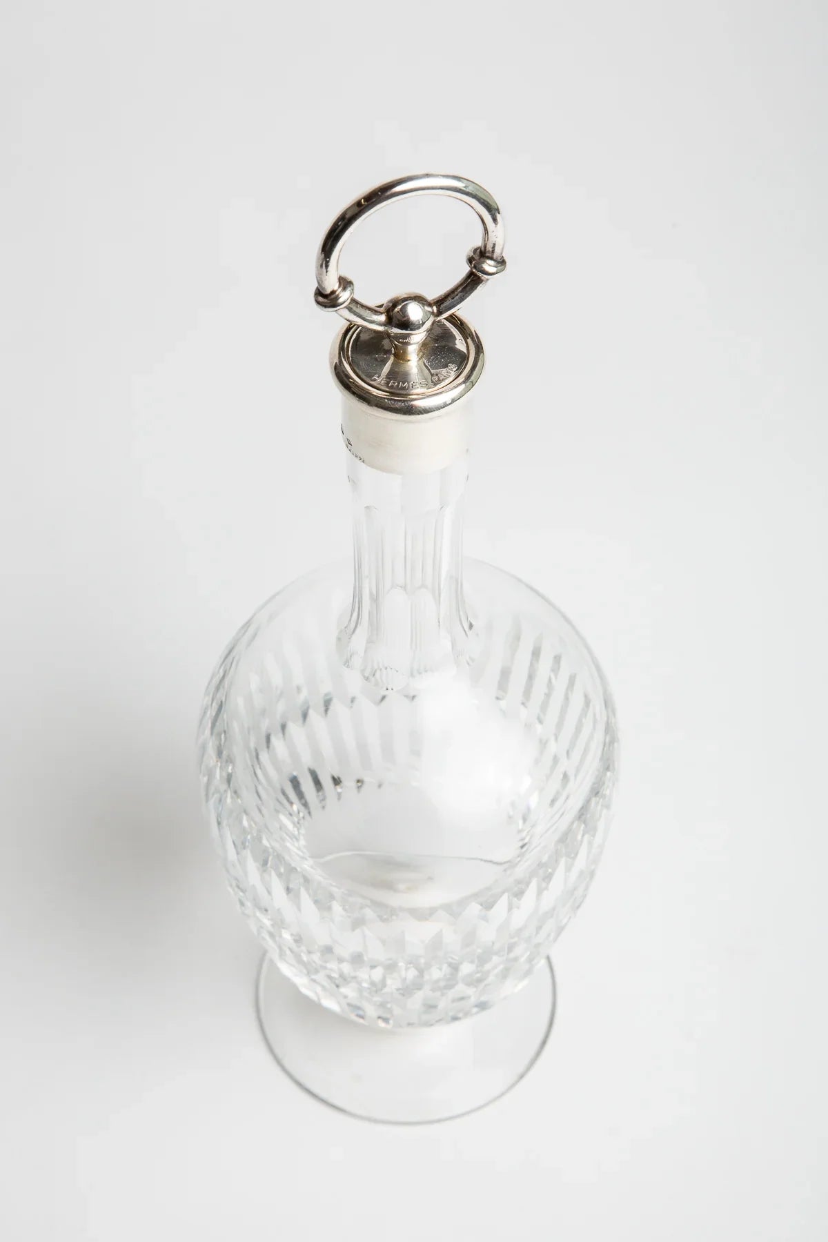 HERMÈS | 1985 STERLING SILVER & CRYSTAL DECANTER