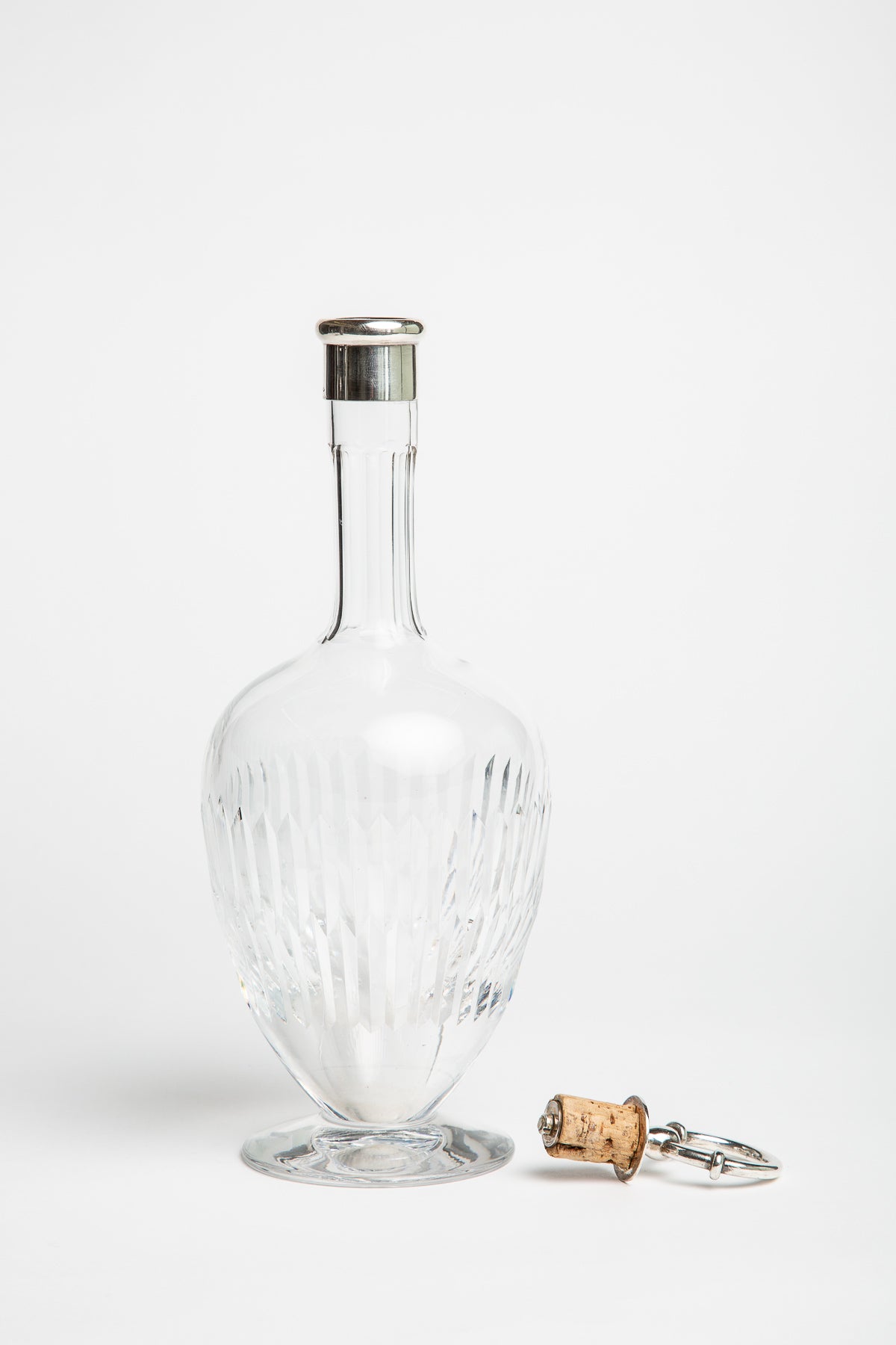 HERMÈS | 1985 STERLING SILVER & CRYSTAL DECANTER