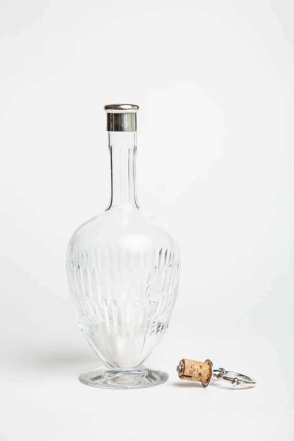 HERMÈS | 1985 STERLING SILVER & CRYSTAL DECANTER