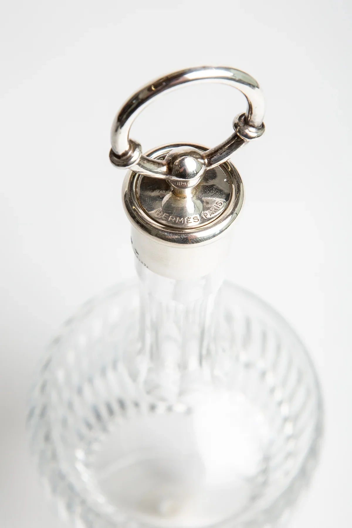 HERMÈS | 1985 STERLING SILVER & CRYSTAL DECANTER