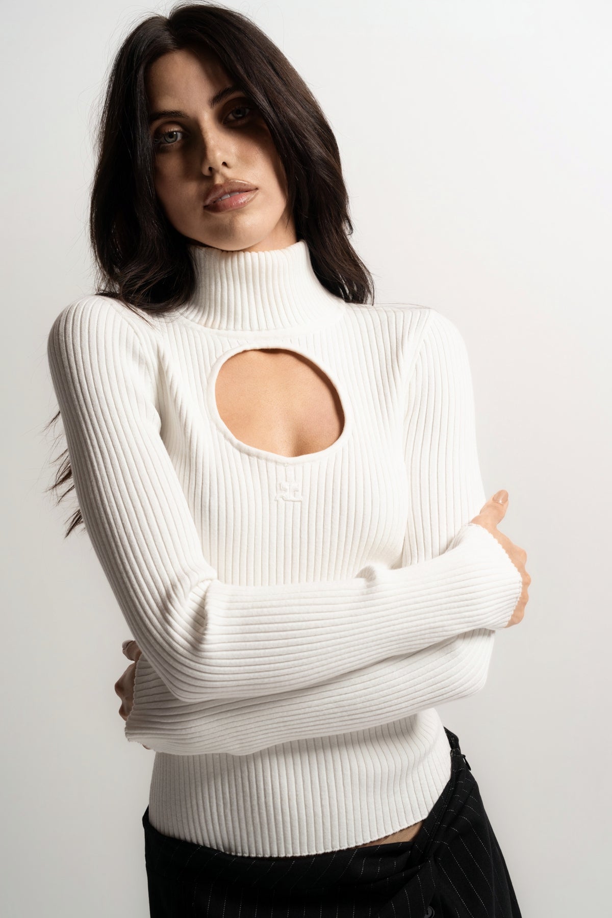 COURRÈGES | CIRCLE MOCKNECK SWEATER - MAXFIELD LA