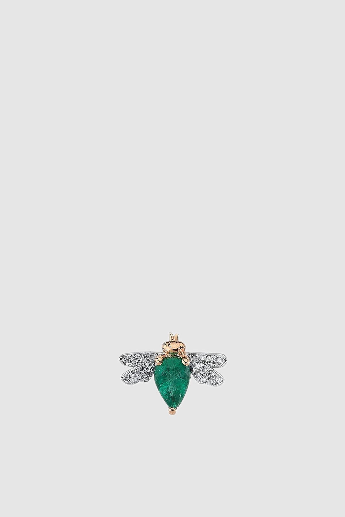 BEE GODDESS | QUEEN BEE BELLA SINGLE EMERALD EARRING