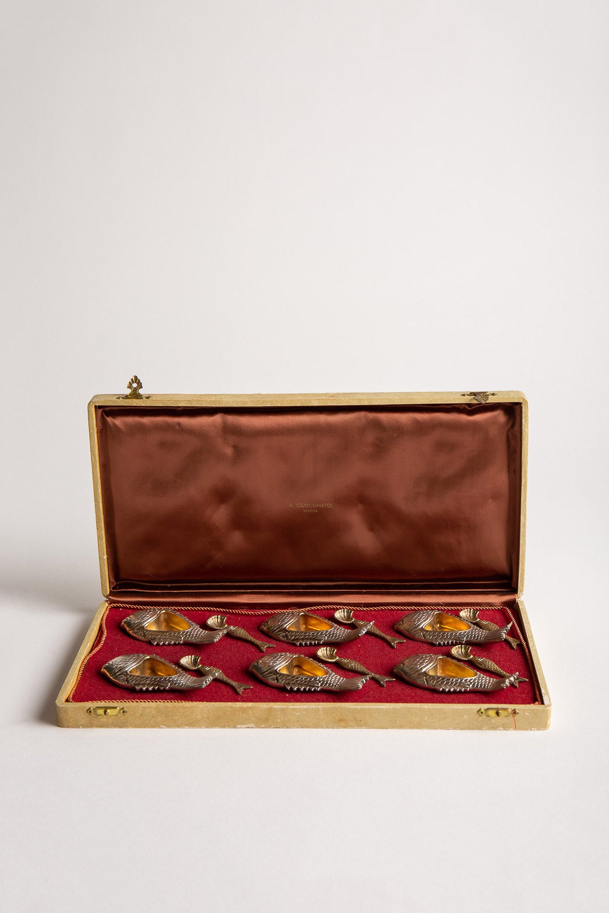 MAXFIELD PRIVATE COLLECTION | 1940'S ATTILIO CODOGNATO SET OF 12 VENETIAN SILVER SALT CELLARS - MAXFIELD LA