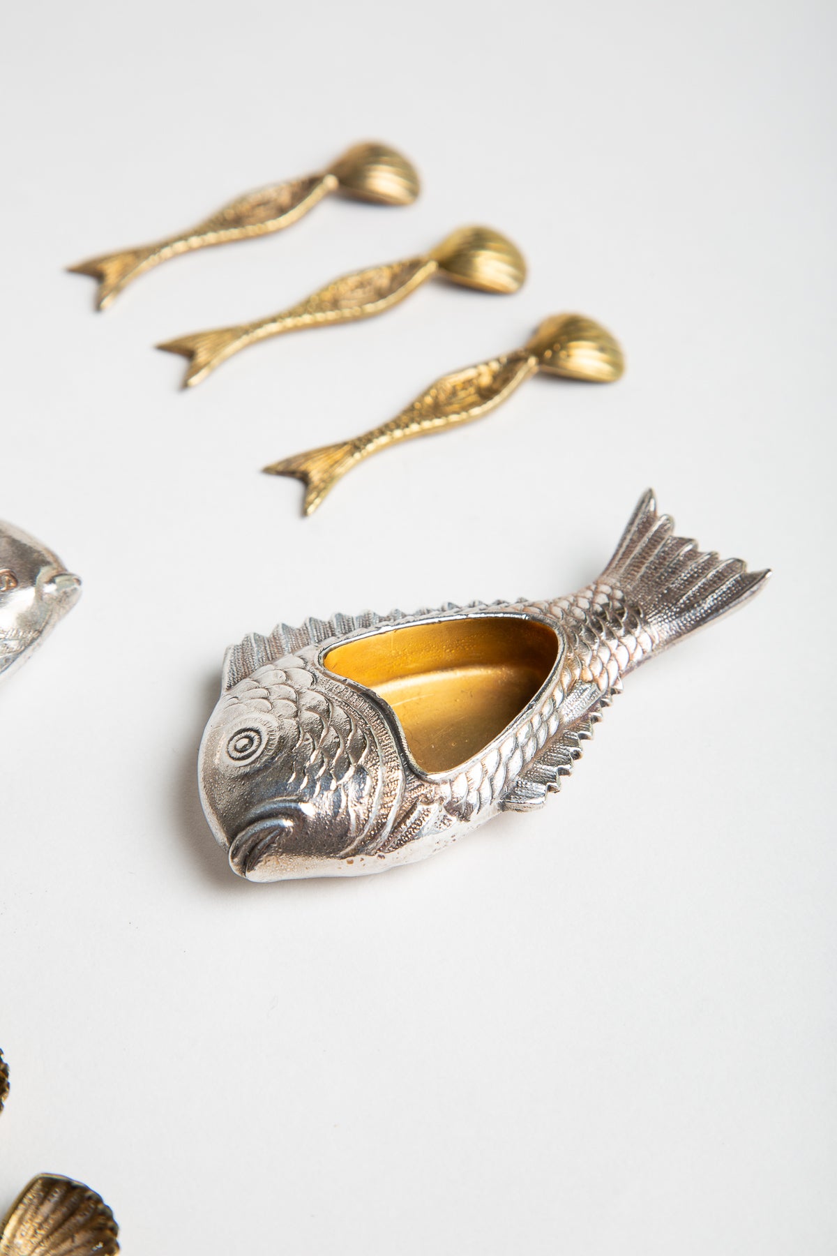 MAXFIELD PRIVATE COLLECTION | 1940'S ATTILIO CODOGNATO SET OF 12 VENETIAN SILVER SALT CELLARS - MAXFIELD LA